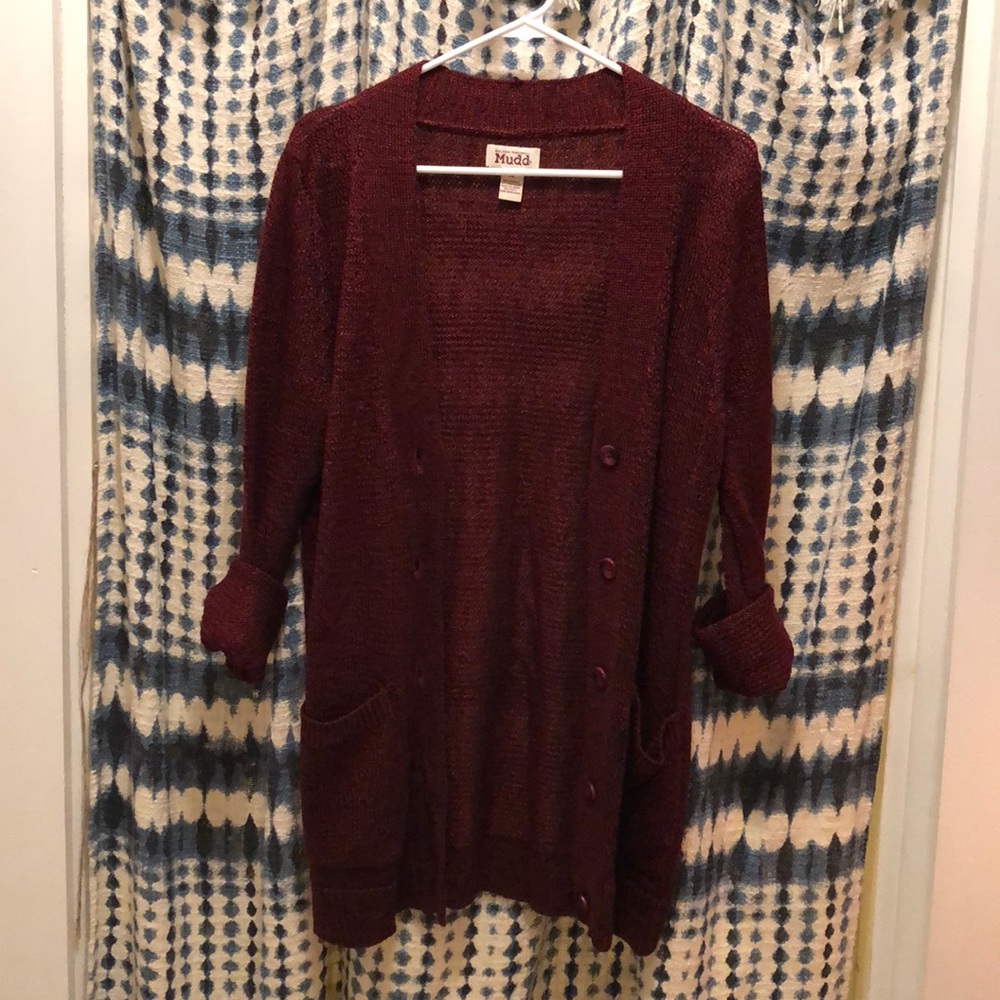 Mudd cranberry cardigan